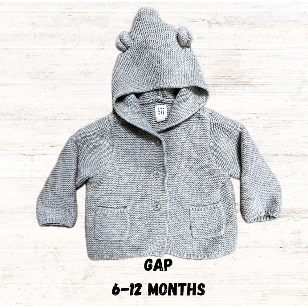 Baby Gap Brannan Bear Sweater Grey 6-12 months